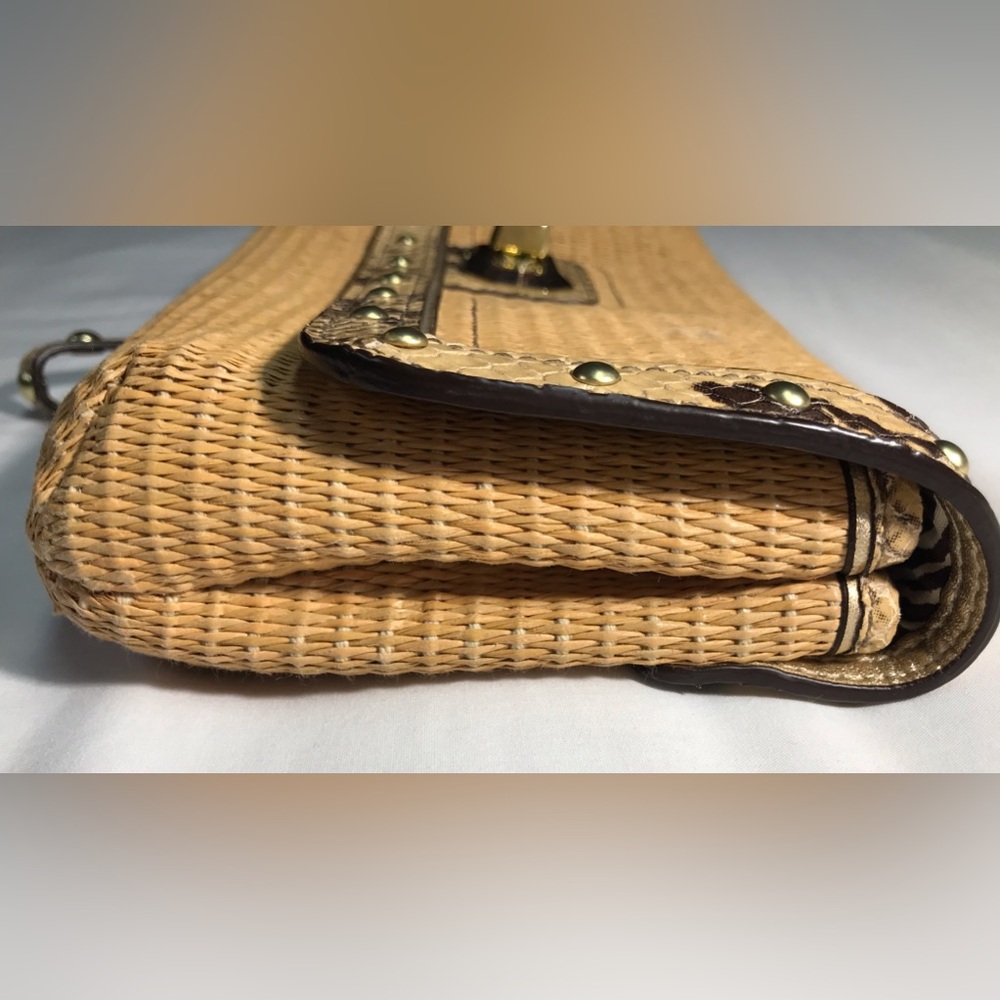 Coach Straw Python Clutch - Picture 14 of 15